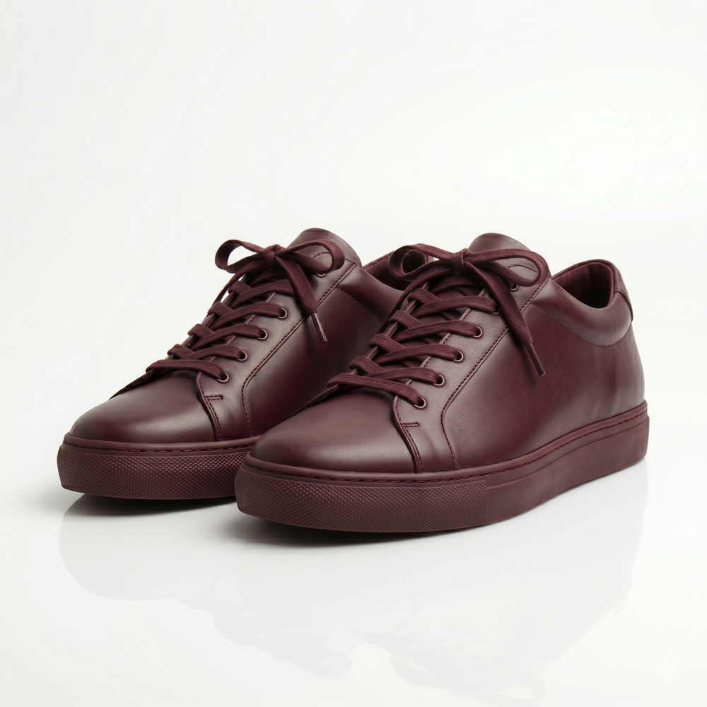 Alpine Burgundy Leather Trainers