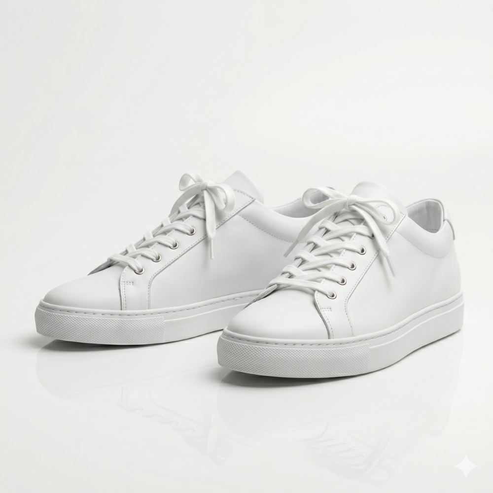 Alpine White Leather Trainers