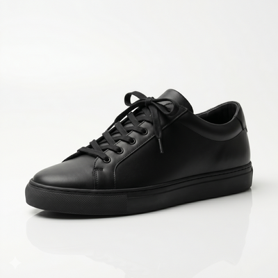 Alpine Black Leather Trainers