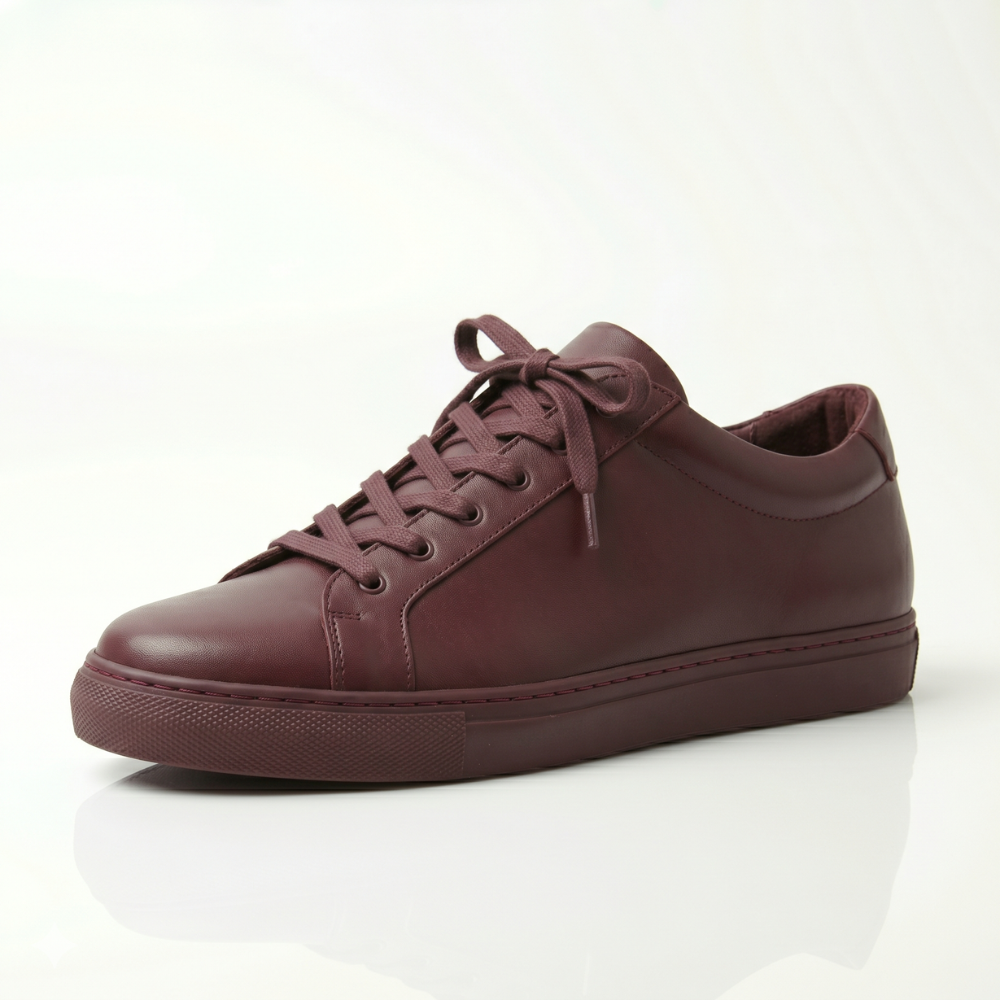 Alpine Burgundy Leather Trainers