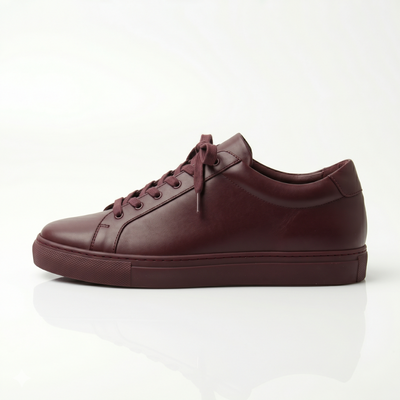 Alpine Burgundy Leather Trainers