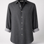 Woven Linen Button-Down Shirt